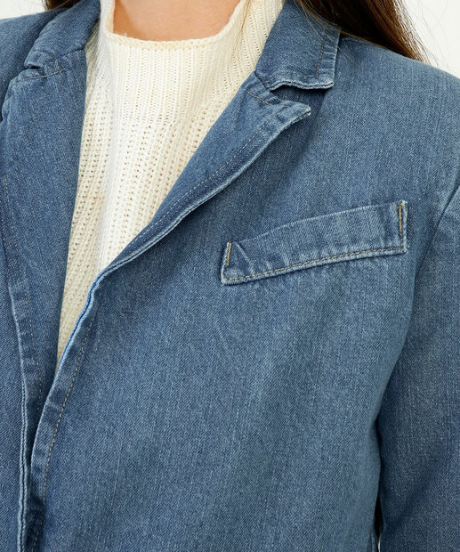 Blazer Jeans Feminino Bolsos Disparate  