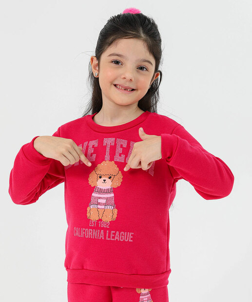 Image_Blusa Infantil Moletom Tam 4 a 10 Rosa