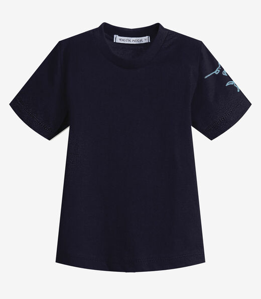 Conjunto Infantil Camiseta E Jardineira Trick Nick Azul