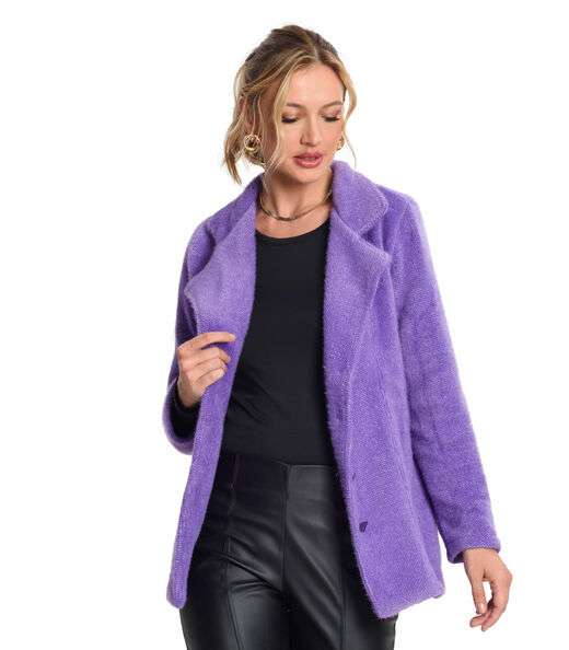 Casaco Tweed Favo Feminino Endless Roxo