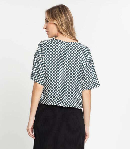 Blusa Feminina Estampada Infinita Cor Verde