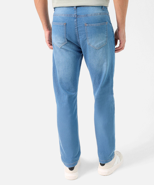 Calça Masculina Jeans Skinny Bolsos Azul