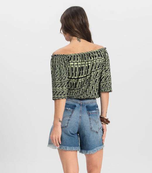 Blusa Feminina Ciganinha Infinita Cor Verde