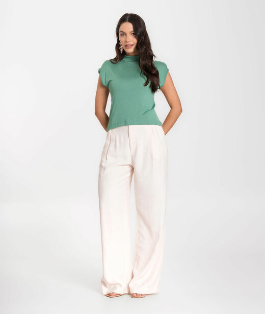 Regata Feminina em Visco Tricot Infinita Cor Verde