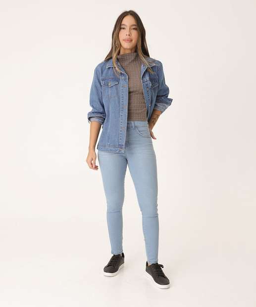 Jaqueta Feminina Jeans Bolsos Marisa