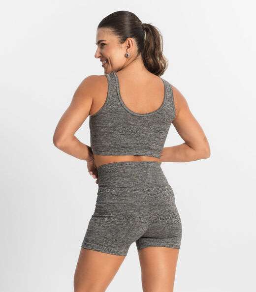 Top Feminino Sem Bojo FTK Fitness Cinza