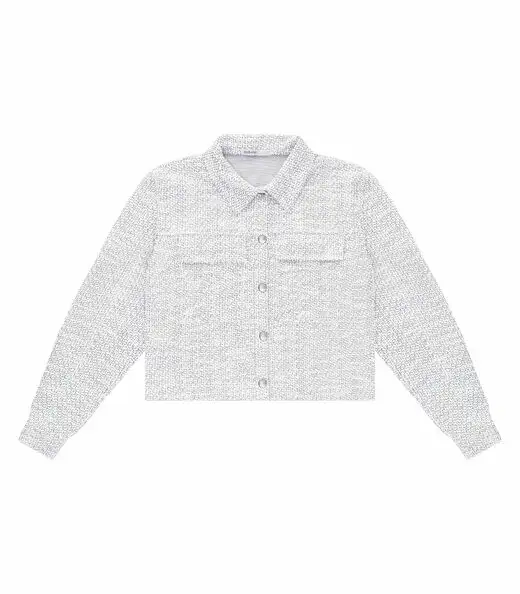 Casaco Feminino De Tweed Shine Endless Branco