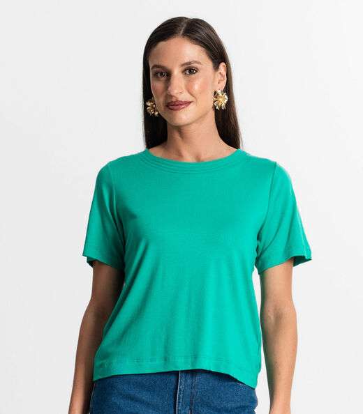 Blusa Feminina Manfa Curta Rovitex Verde