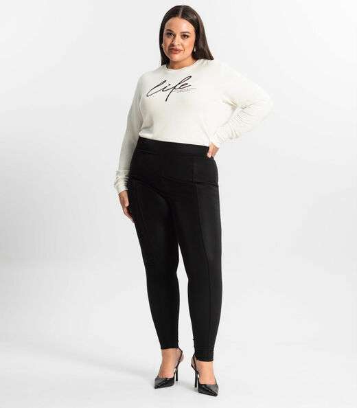 Legging Plus Size Secret Glam Preto