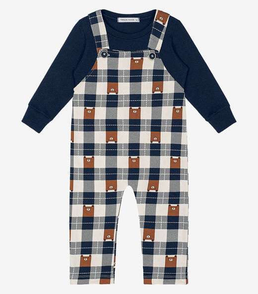 Image_Conjunto Camiseta Com Jardineira Trick Nick Azul