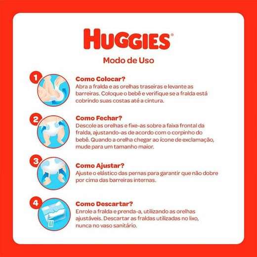 Fralda Huggies Tripla Proteção Tamanho XG 32 Unidades