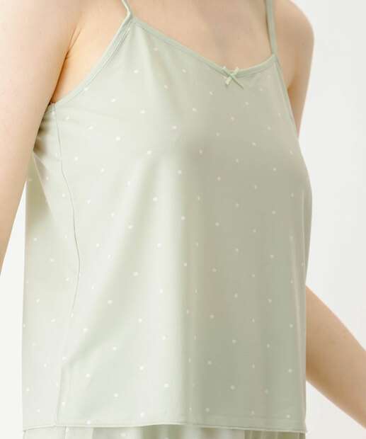 Baby Doll Liganete Estampa Poá Marisa Verde