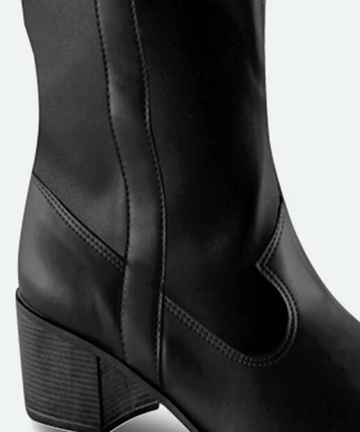 Bota Feminina Country Cano Alto Salto Grosso Via Uno 