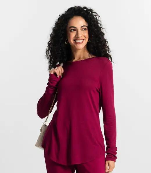 Blusa Feminina Manga Longa Rovitex Vermelho