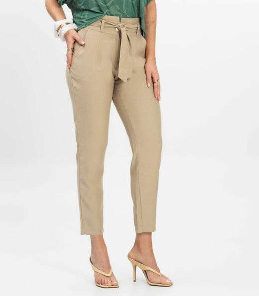 Calça Feminina Marrante Clochard Renaluci Bege