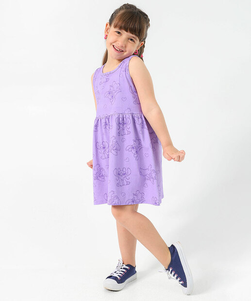 Image_Vestido Infantil Estampa Stitch Tam 4 a 10 Lilás