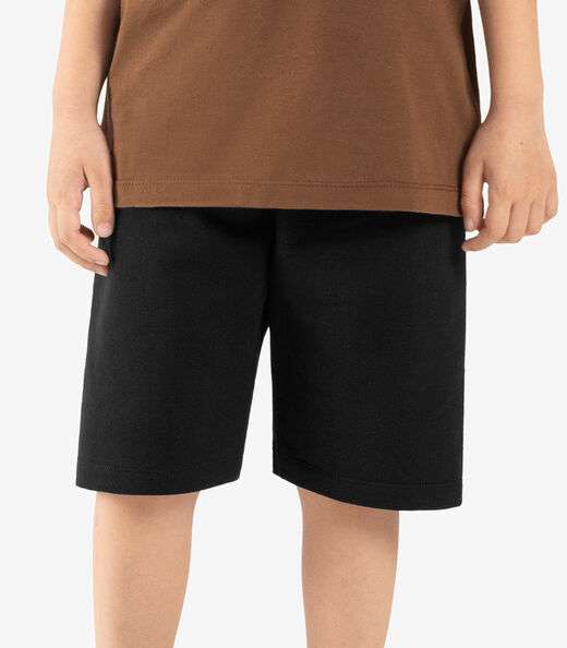 Conjunto Infantil Camiseta Com Bermuda Rovi kids Marrom