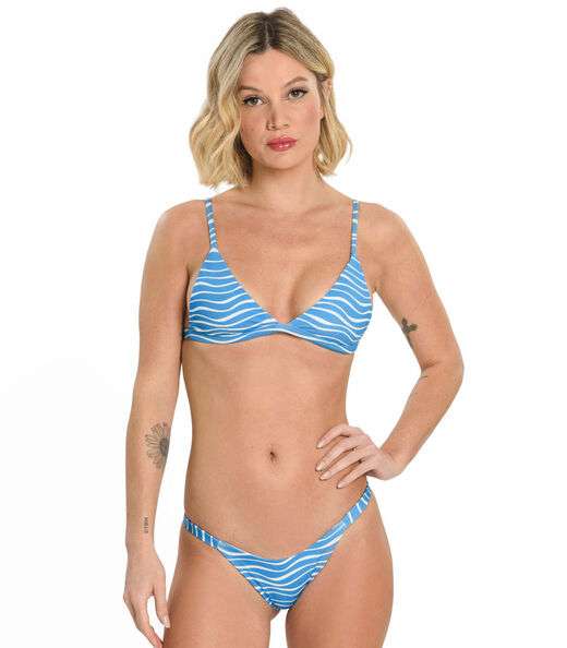Biquíni Triângulo Fio Duplo Loule Azul
