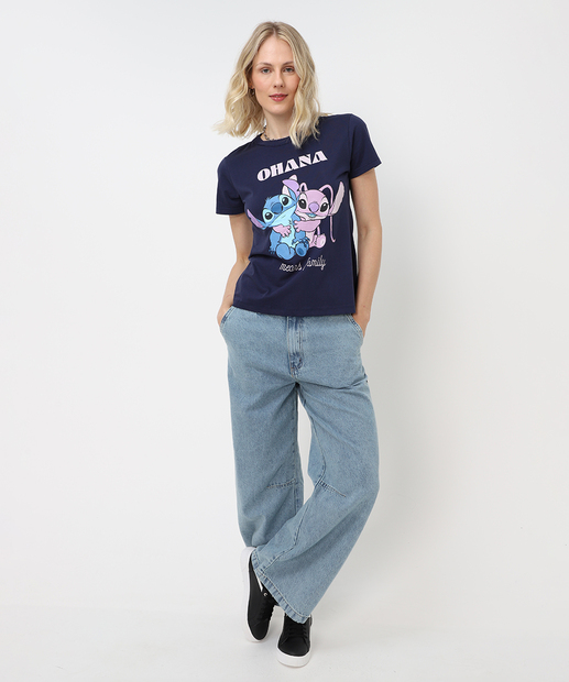 Image_Calça Feminina Jeans Wide Leg Petit  Bolsos Azul