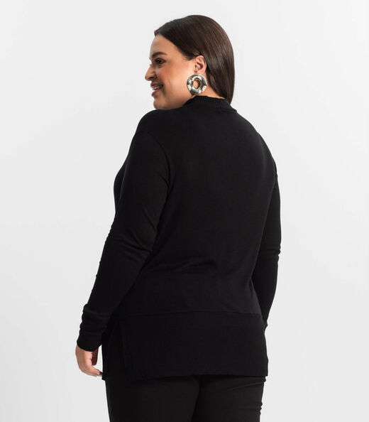 Blusão Feminino Plus Size Secret Glam Preto