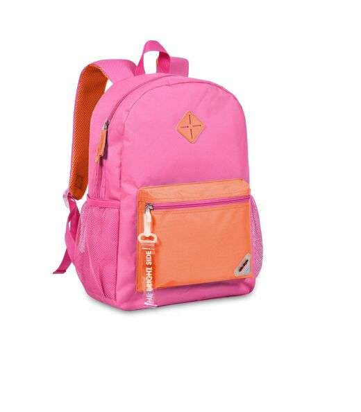 Image_Mochila Feminina Escolar Com Chaveiro De Pvc Clio Rosa