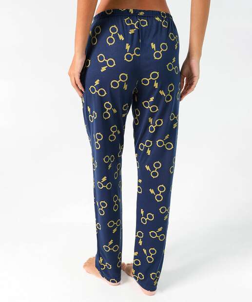 Calça Pijama Feminino Avulso Harry Potter Marisa Azul