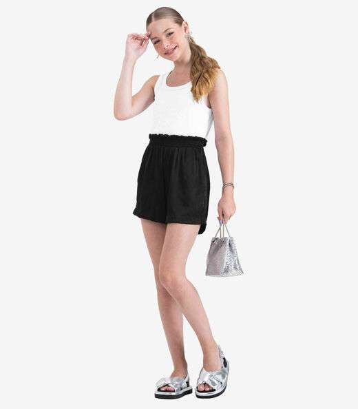 Regata Juvenil Feminina em Ribana de Viscose Minty Branco