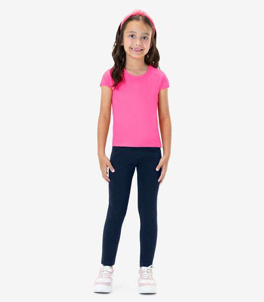 Calça Legging Infantil Feminina Rovitex Kids Azul