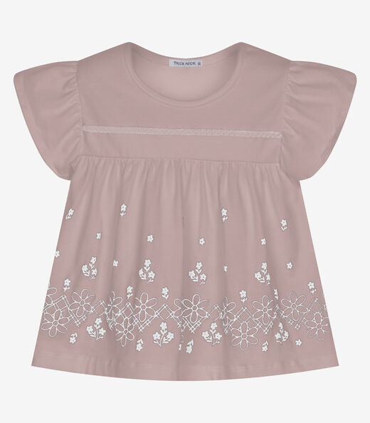 Conjunto Infantil Bata Com Short Trick Nick Rosa