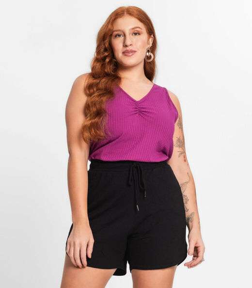 Image_Regata Plus Size Em Ribana Canelada Secret Glam Roxo