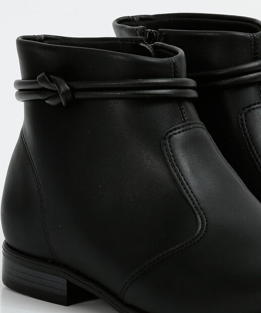 Bota Feminina Ankle Boot Bico Redondo Moleca 