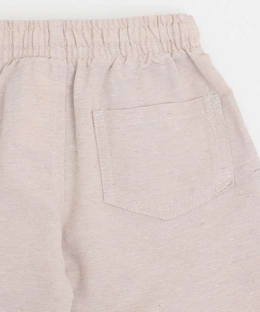 Bermuda Infantil Textura MR Tam 1 a 3 Caqui