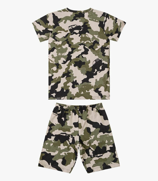 Pijama Infantil Camiseta e Bermuda Select Verde