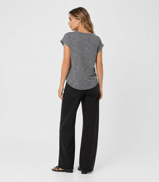 Blusa Feminina Em Malha Tapirus Infinita Cor Cinza