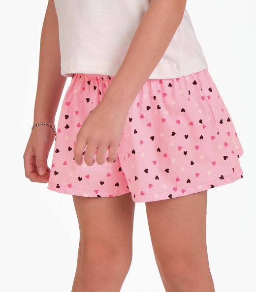 Conjunto Blusa com Shorts Menina Trick Nick Rosa