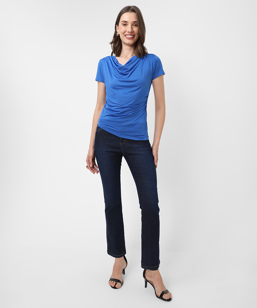 Blusa Feminina Degagê Assimétrica Marisa Azul
