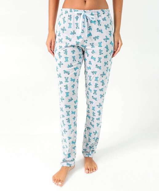 Calça Pijama Feminino Avulso Sansão Turma da Mônica Cinza