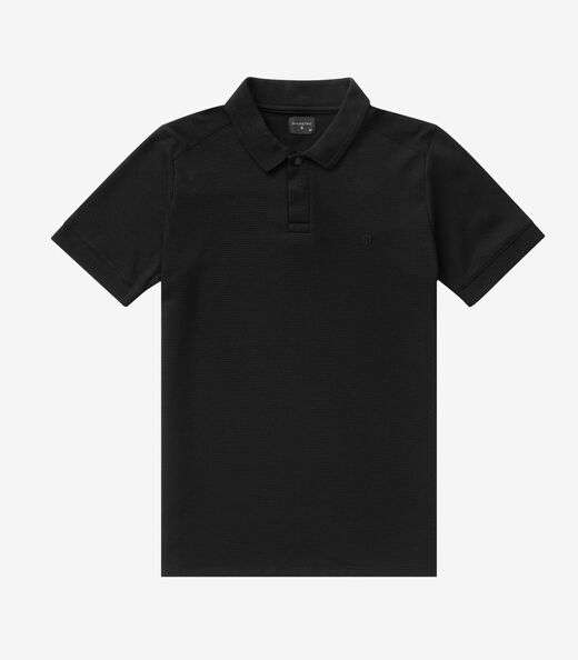 Polo Masculina Malha Maquinetada Diametro Preto