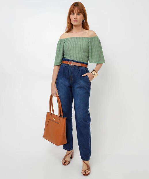 Image_Calça Jeans Feminina Clochard Bolsos Azul