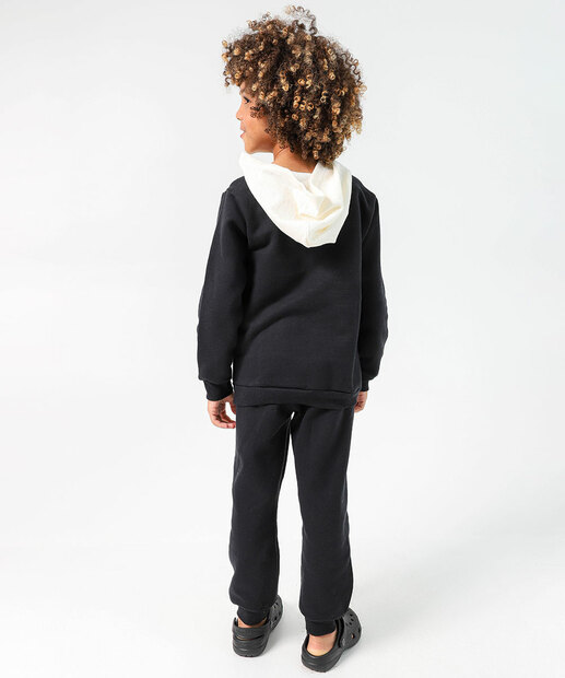 Conjunto Infantil Moletom Homem Aranha Tam 4 a 10 Preto