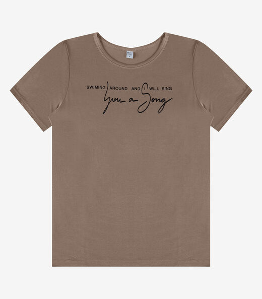 Blusa Feminina Em Viscotricot Infinita Cor Chocolate