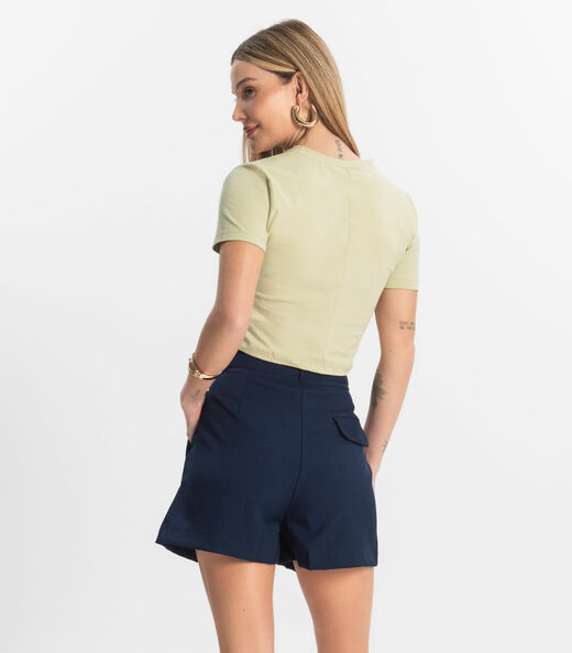 Blusa Básica Feminina Cotton Leve Rovitex Verde