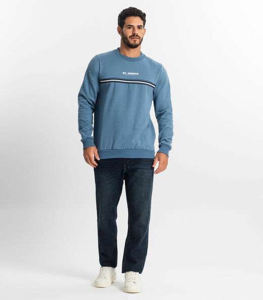 Blusão Masculino Em Moletom Diametro Azul