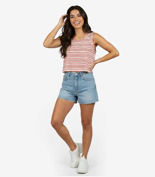 Regata Feminina Estampada Infinita Cor Vermelho