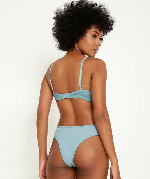 Sutiã De Renda Com Base E Com Bojo Recorte Marisa