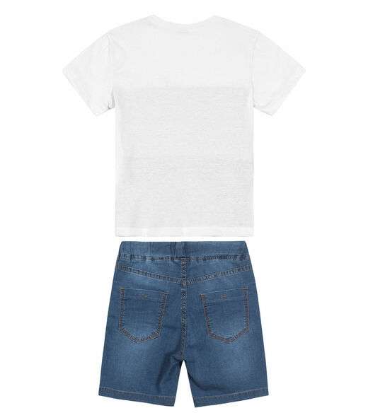 Conjunto Infantil Camiseta Com Bermuda Trick Nick Branco