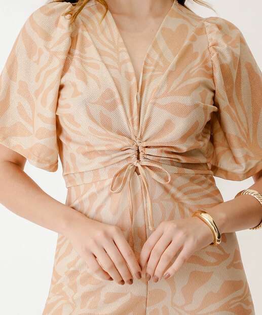 Macacão Feminino Estampado Brilho Lurex Marisa