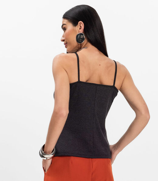 Blusa de Alça Infinita Cor Preto