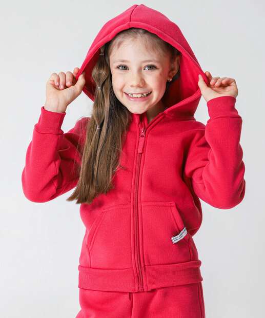 Image_Casaco Infantil Moletom Flanelado Marisa Tam 4 a 10 Rosa