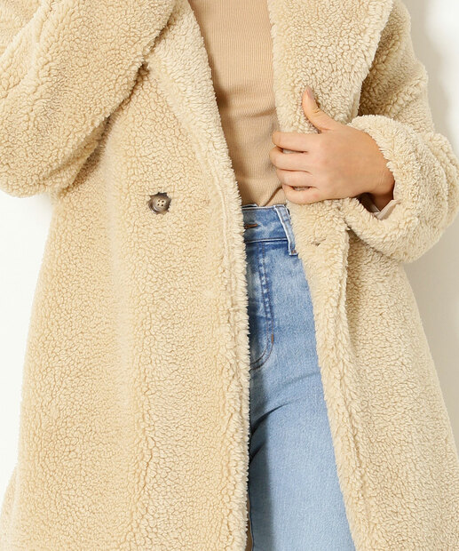 Casaco Feminino Alongado Pelúcia Botão Marisa